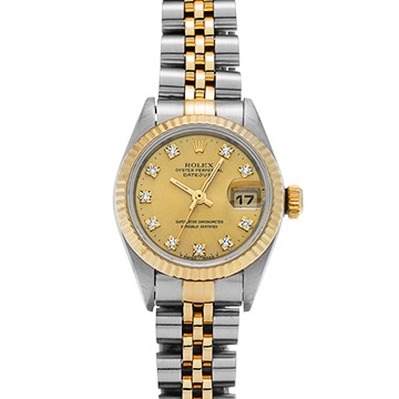 ロレックス デイトジャスト 69173G シャンパン/ダイヤモンド レディース 時計 【中古】【wristwatch】