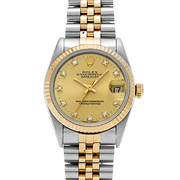 ロレックス デイトジャスト 68273G シャンパン/ダイヤモンド ユニセックス 時計 【中古】【wristwatch】