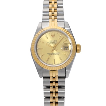 ロレックス デイトジャスト 69173 シャンパン レディース 時計 【中古】【wristwatch】