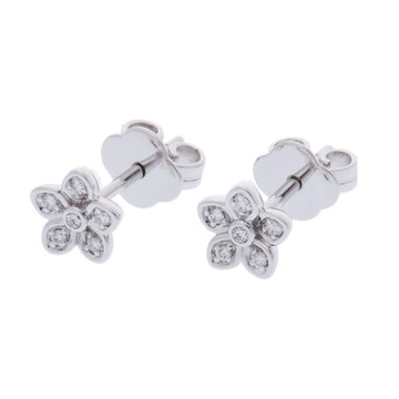 グラフ ワイルドフラワー プティスタッド ピアス シルバー RGE1816 K18ホワイトゴールド WG レディース ジュエリー 【中古】【jewelry】