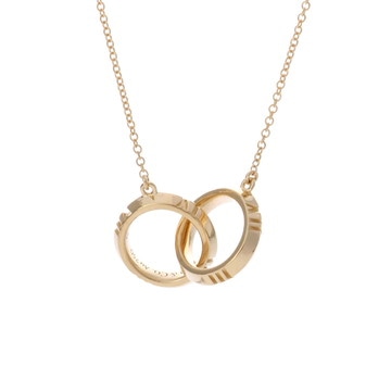 ティファニー アトラスXクローズド インターロッキング ネックレス ゴールド K18イエローゴールド YG レディース ジュエリー 【中古】【jewelry】