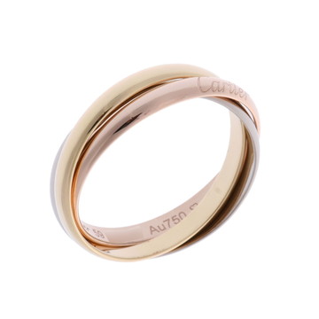 カルティエ トリニティリング SM #59 ゴールド K18イエローゴールド YG/K18ピンクゴールド PG/K18ホワイトゴールドWG レディース ジュエリー 【中古】【jewelry】