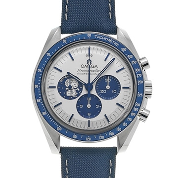 オメガ スピードマスター ムーンウォッチ コーアクシャル マスタークロノメーター シルバー スヌーピーアワード 310.32.42.50.02.001 シルバー/ブルー メンズ 時計 【中古】【wristwatch】