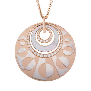 ブルガリ インタルシオ ネックレス ゴールド 346299 K18ピンクゴールド PG レディース ジュエリー 【中古】【jewelry】