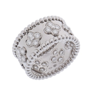 ヴァン クリーフ&アーペル ペルレクローバー リング スモール #51 シルバー K18ホワイトゴールド WG レディース ジュエリー 【中古】【jewelry】