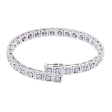 カルティエ テクトニック ブレスレット #16 シルバー K18ホワイトゴールド WG レディース ジュエリー 【中古】【jewelry】