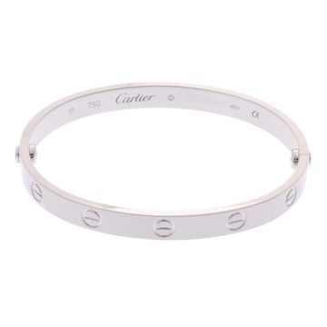 カルティエ ラブブレスレット #17 旧型 シルバー K18ホワイトゴールド WG レディース ジュエリー 【中古】【jewelry】