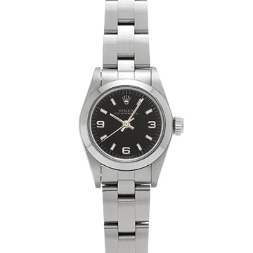 ロレックス オイスターパーペチュアル 67180 ブラック レディース 時計 【中古】【wristwatch】