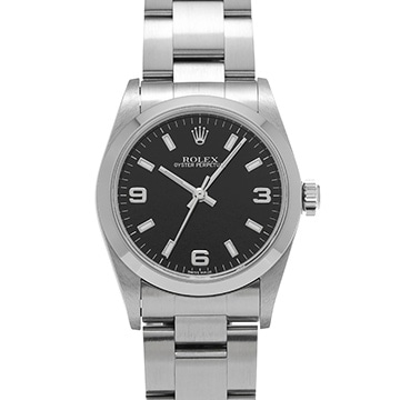 ロレックス オイスターパーペチュアル 77080 ブラック ユニセックス 時計 【中古】【wristwatch】