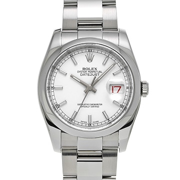 ロレックス デイトジャスト 116200 ホワイト メンズ 時計 【中古】【wristwatch】