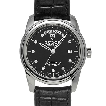 チューダー / チュードル グラマー デイトデイ 56000 ブラック/ダイヤモンド レディース 時計 【中古】【wristwatch】