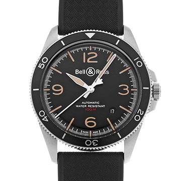 ベル＆ロス BR V2-92 ブラックスチール BRV292-HER-ST/SR8 マットブラック メンズ 時計 【中古】【wristwatch】