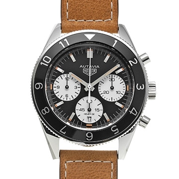 タグ ホイヤー オータヴィア ヘリテージ キャリバーホイヤー02 クロノグラフ CBE2110.FC8226 ブラック/ホワイト メンズ 時計 【中古】【wristwatch】