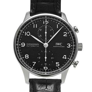 IWC ポルトギーゼ クロノグラフ IW371609 ブラック メンズ 時計 【中古】【wristwatch】