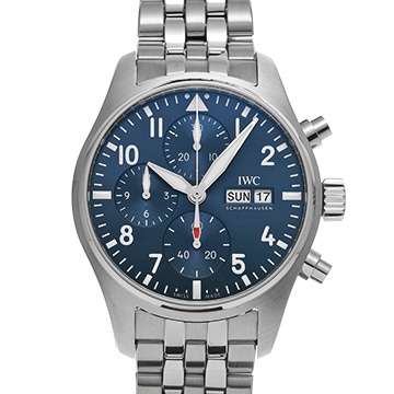 IWC パイロットウォッチ クロノグラフ 41 IW388102 ブルー メンズ 時計 【中古】【wristwatch】