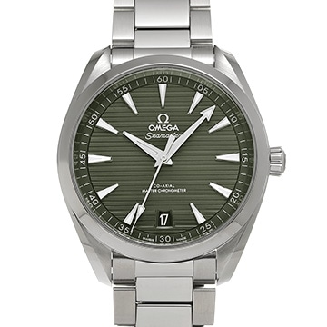 オメガ シーマスター アクアテラ コーアクシャル マスタークロノメーター 220.10.41.21.10.001 グリーン メンズ 時計 【中古】【wristwatch】