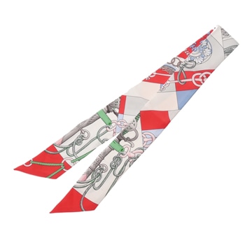 エルメス ツイリー CLIQUETIS マルチカラー シルク100％ レディース 【中古】【other】