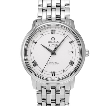 オメガ デ・ヴィル プレステージ コーアクシャル 424.10.37.20.04.001 ホワイト メンズ 時計 【未使用】【wristwatch】