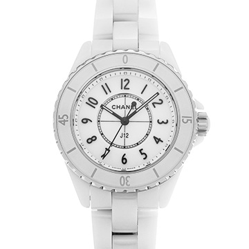 シャネル J12 33MM H5698 ホワイトラッカー レディース 時計 【中古】【wristwatch】