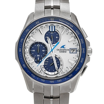 カシオ オシアナス マンタ OCW-S7000D-7AJF ホワイト メンズ 時計 【中古】【wristwatch】