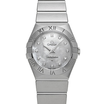 オメガ コンステレーション クォーツ 123.10.27.60.55.001 ホワイトシェル/ダイヤモンド レディース 時計 【中古】【wristwatch】