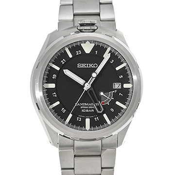 セイコー プロスペックス ランドマスター スプリングドライブ SBDB005 ブラック メンズ 時計 【中古】【wristwatch】