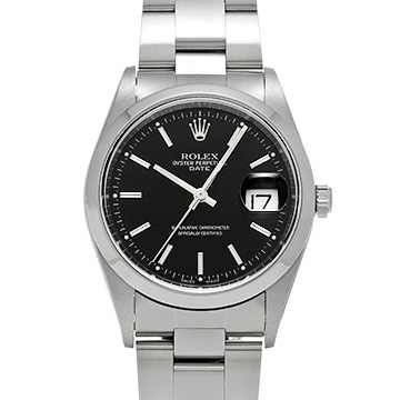 ロレックス オイスターパーペチュアル デイト 15200 ブラック メンズ 時計 【中古】【wristwatch】
