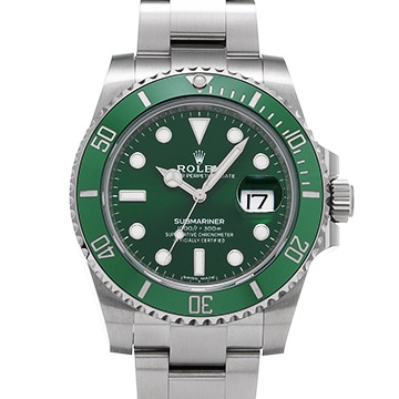 ロレックス サブマリーナ デイト 116610LV グリーン メンズ 時計 【中古】【wristwatch】