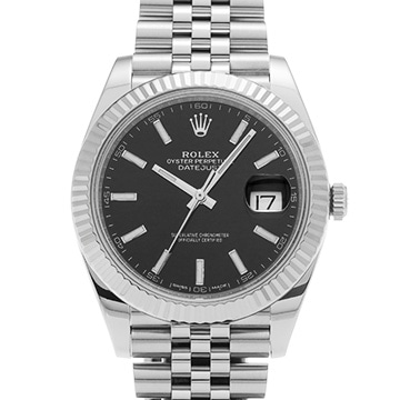 ロレックス デイトジャスト 41 126334 ブライトブラック メンズ 時計 【中古】【wristwatch】