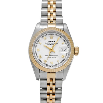 ロレックス デイトジャスト 69173 ホワイト レディース 時計 【中古】【wristwatch】