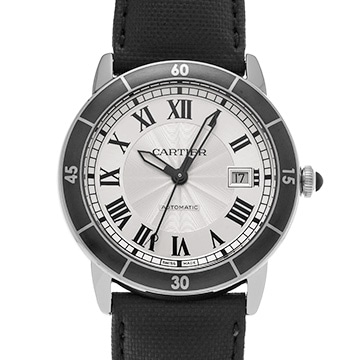 カルティエ ロンド クロワジエール WSRN0002 シルバー メンズ 時計 【中古】【wristwatch】