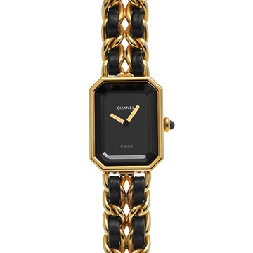シャネル プルミエール M H0001 ブラック レディース 時計 【中古】【wristwatch】