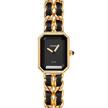 シャネル プルミエール M H0001 ブラック レディース 時計 【中古】【wristwatch】