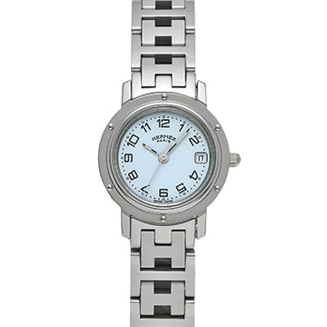 エルメス クリッパー ナクレ CL4.210 ホワイト レディース 時計 【中古】【wristwatch】