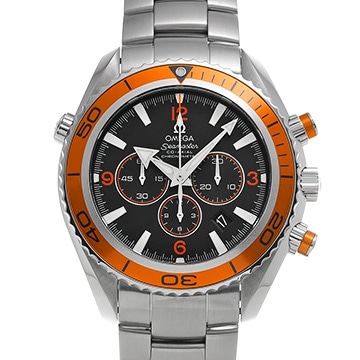 オメガ シーマスター プラネットオーシャン 600 コーアクシャル クロノグラフ 2218.50 ブラック メンズ 時計 【中古】【wristwatch】