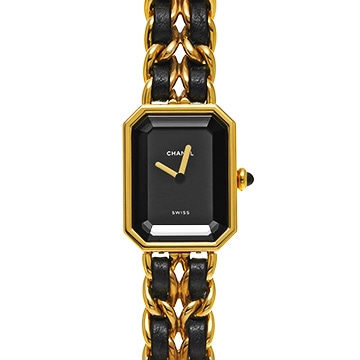 シャネル プルミエール M H0001 ブラック レディース 時計 【中古】【wristwatch】