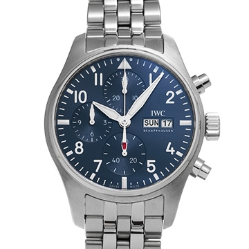 IWC パイロットウォッチ クロノグラフ 41 IW388102 ブルー メンズ 時計 【中古】【wristwatch】