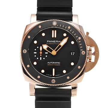 パネライ サブマーシブル ゴールドテック PAM01164 ブラック メンズ 時計 【中古】【wristwatch】