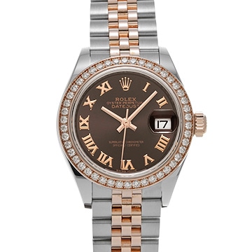 ロレックス レディ デイトジャスト 28 279381RBR チョコレートブラウン レディース 時計 【中古】【wristwatch】