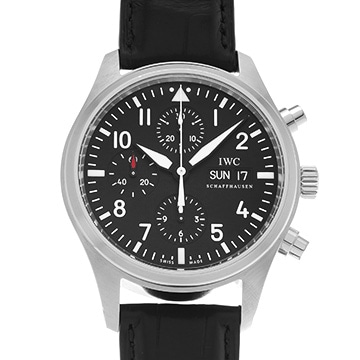 IWC パイロットウォッチ クロノグラフ IW371701 ブラック メンズ 時計 【中古】【wristwatch】