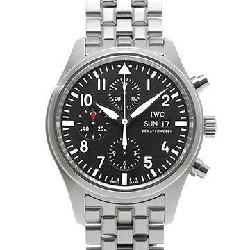 IWC パイロットウォッチ クロノグラフ IW371704 ブラック メンズ 時計 【中古】【wristwatch】