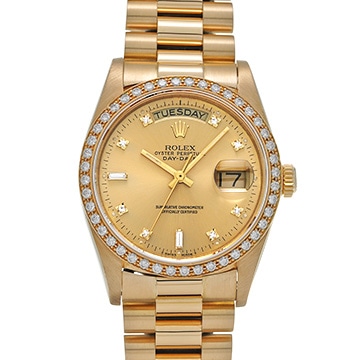 ロレックス デイデイト 18048A シャンパン/ダイヤモンド メンズ 時計 【中古】【wristwatch】