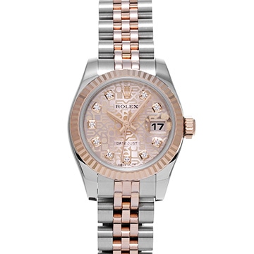 ロレックス デイトジャスト 179171G ピンクコンピュータ/ダイヤモンド レディース 時計 【中古】【wristwatch】