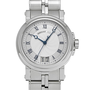ブレゲ マリーンII ラージデイト 5817ST/12/SYO シルバー メンズ 時計 【中古】【wristwatch】