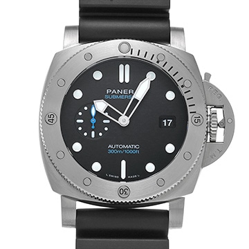 パネライ サブマーシブル クアランタクアトロ PAM01229 ブラック メンズ 時計 【中古】【wristwatch】