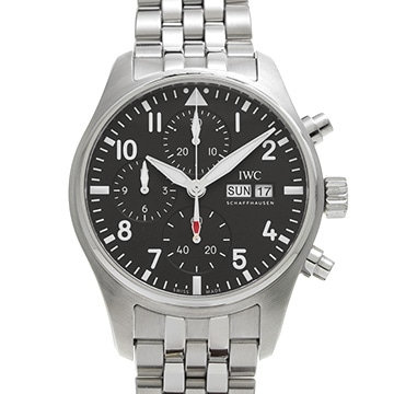 IWC パイロットウォッチ クロノグラフ 41 IW388111 ブラック メンズ 時計 【中古】【wristwatch】