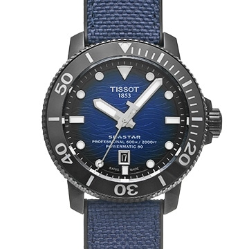 ティソ シースター 2000 プロフェッショナル パワーマティック 80 T120.607.37.041.00 ブルー・グラデーション メンズ 時計 【中古】【wristwatch】