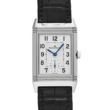 ジャガー ルクルト レベルソ クラシック ミディアム デュオ スモールセコンド Q2458420 シルバー/ブラック メンズ 時計 【中古】【wristwatch】