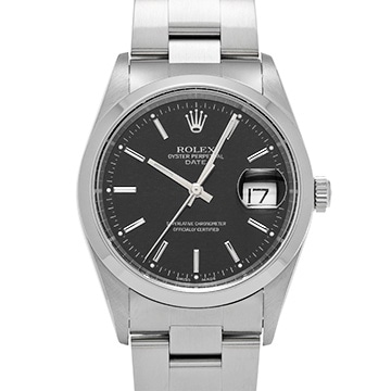 ロレックス オイスターパーペチュアル デイト 15200 ブラック メンズ 時計 【中古】【wristwatch】