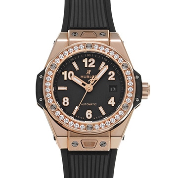 ウブロ ビッグ・バン ワンクリック スチール ホワイト ダイヤモンド 485.OX.1180.RX.1204 ブラック メンズ 時計 【中古】【wristwatch】